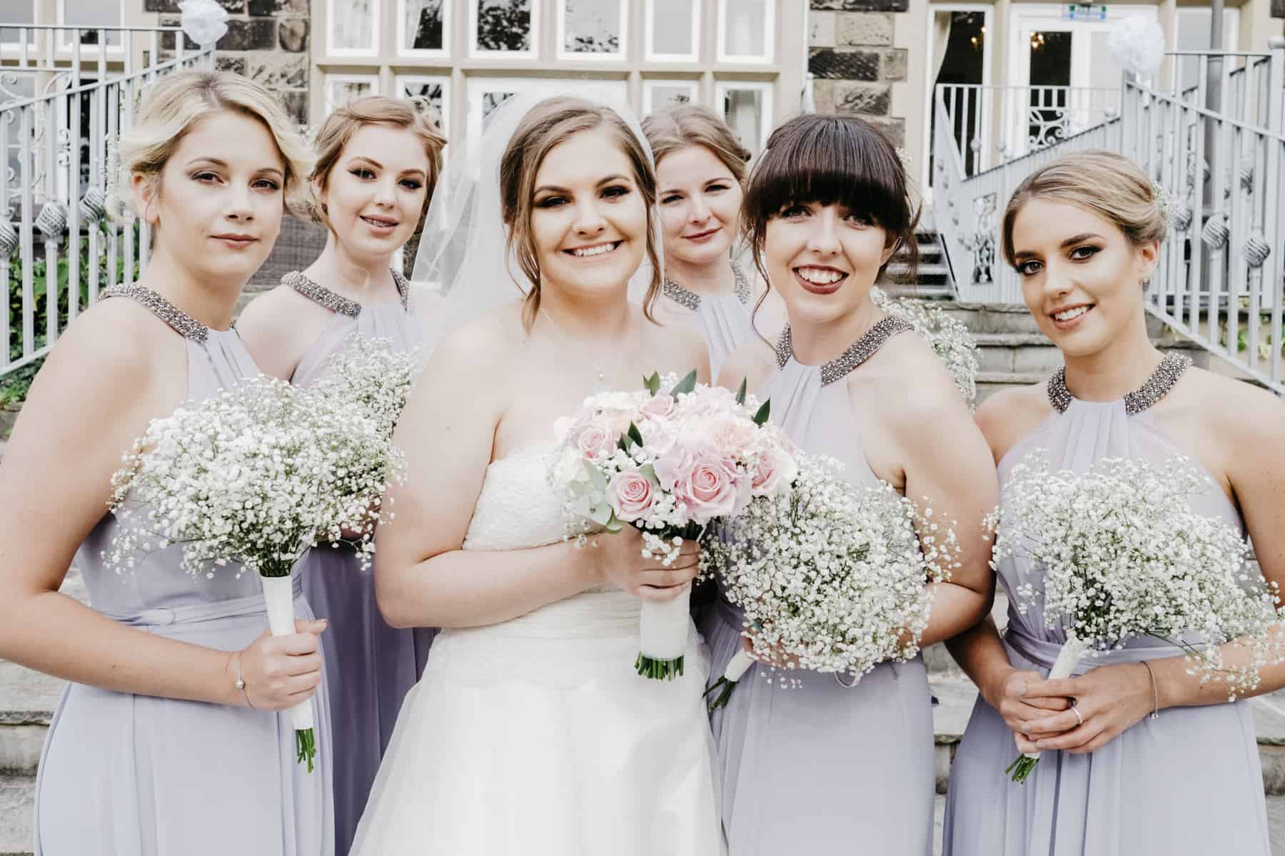 bride and her bridesmaids