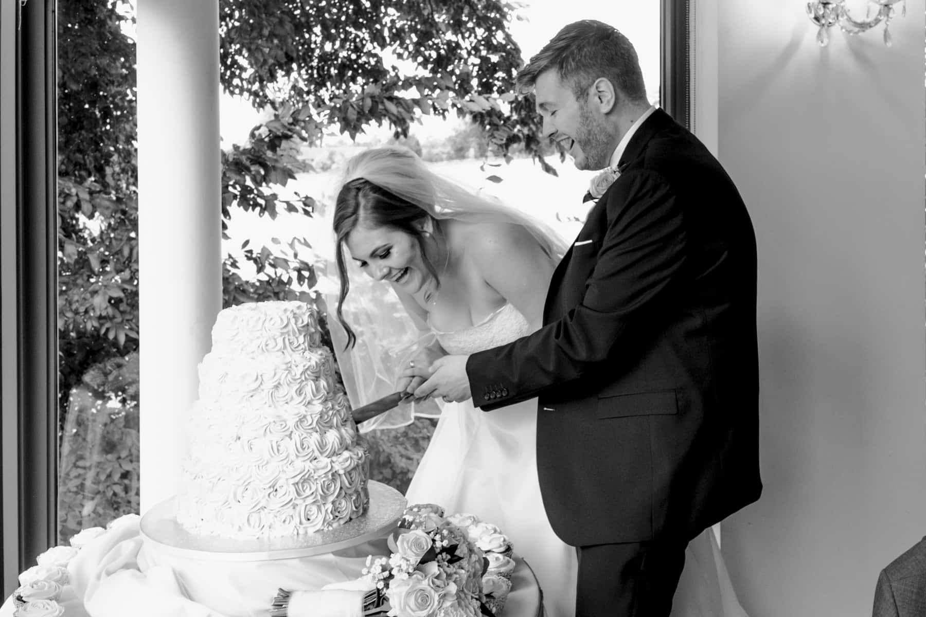 cutting the cake