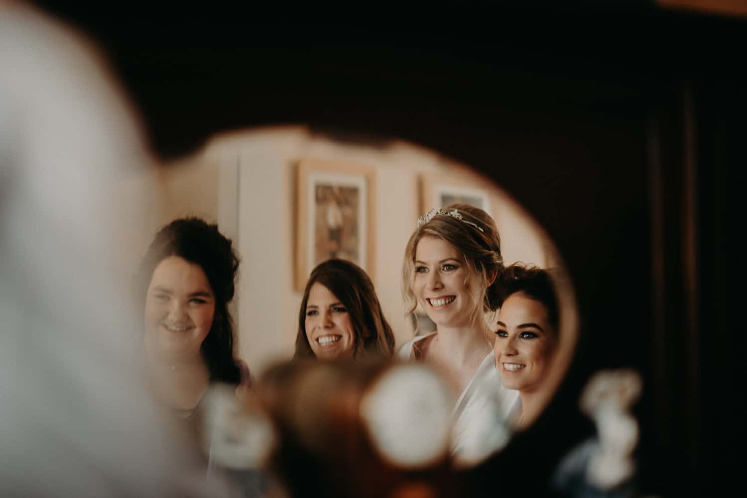 clever bridal party shot