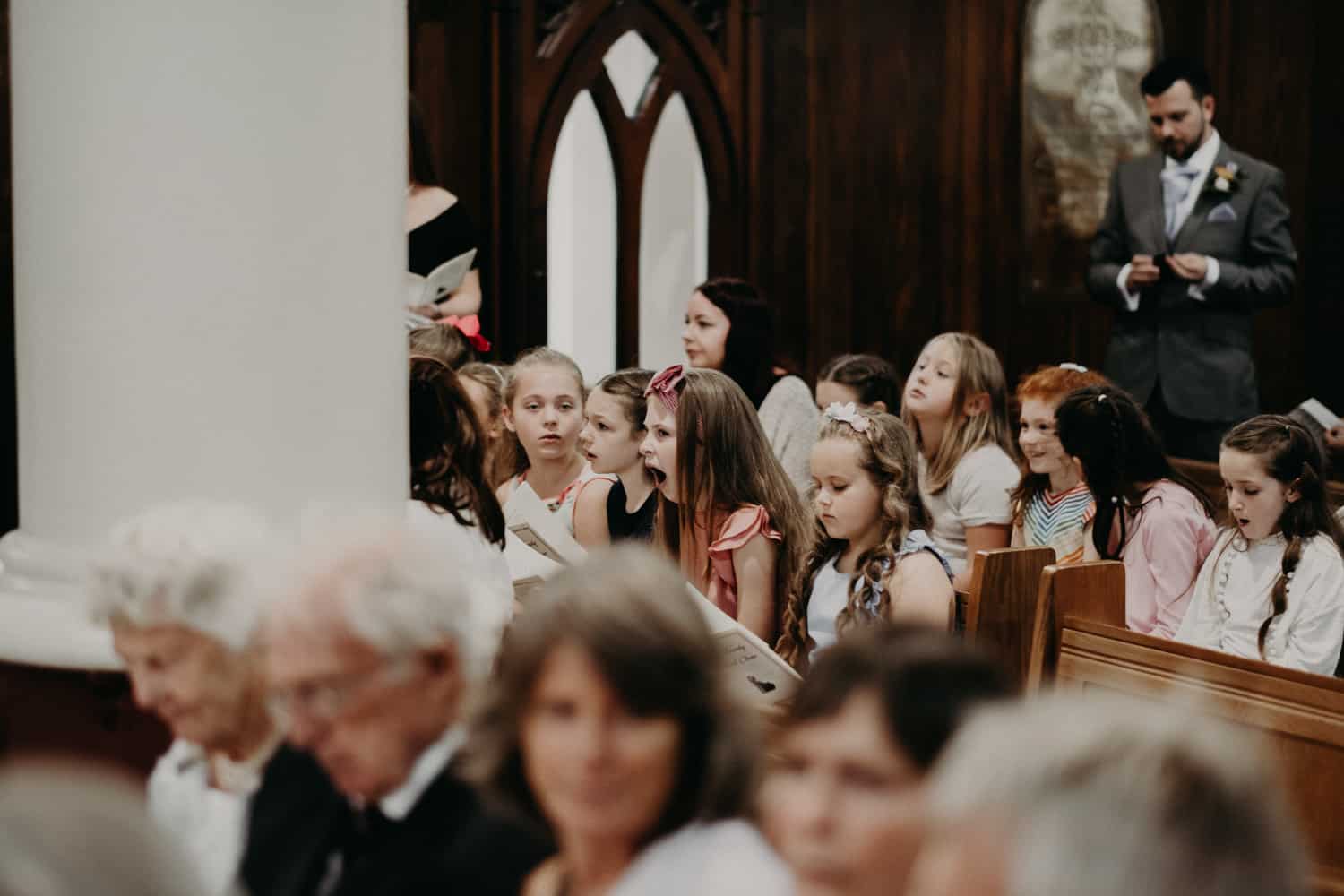 some tired kids oin the choir
