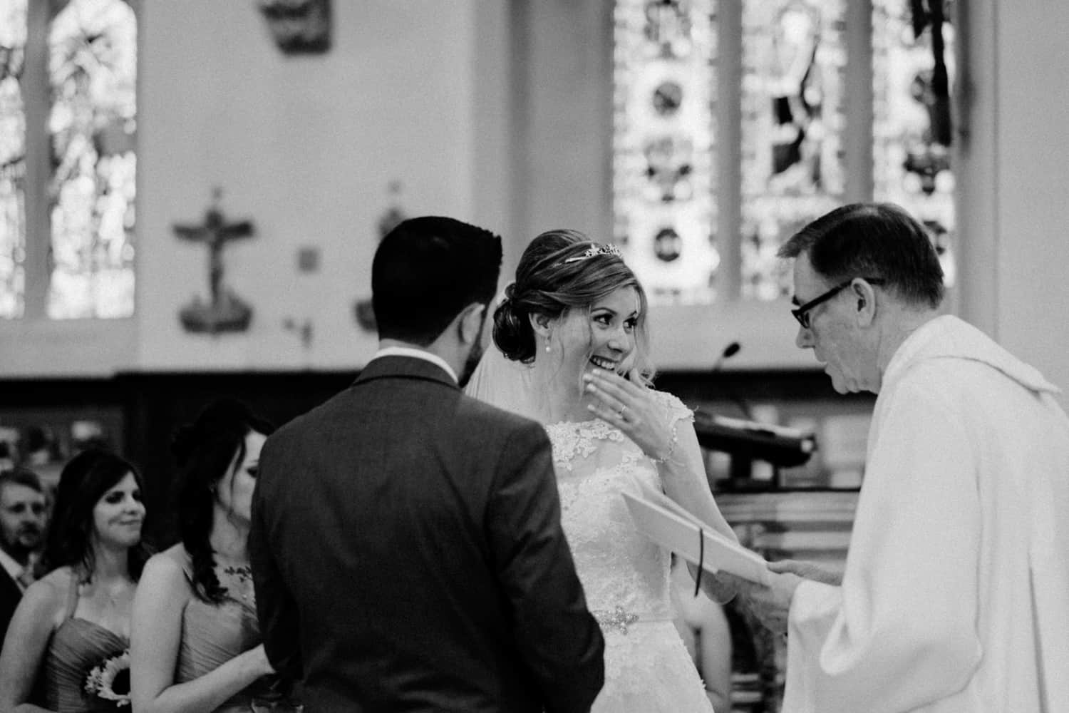 bride with the giggles