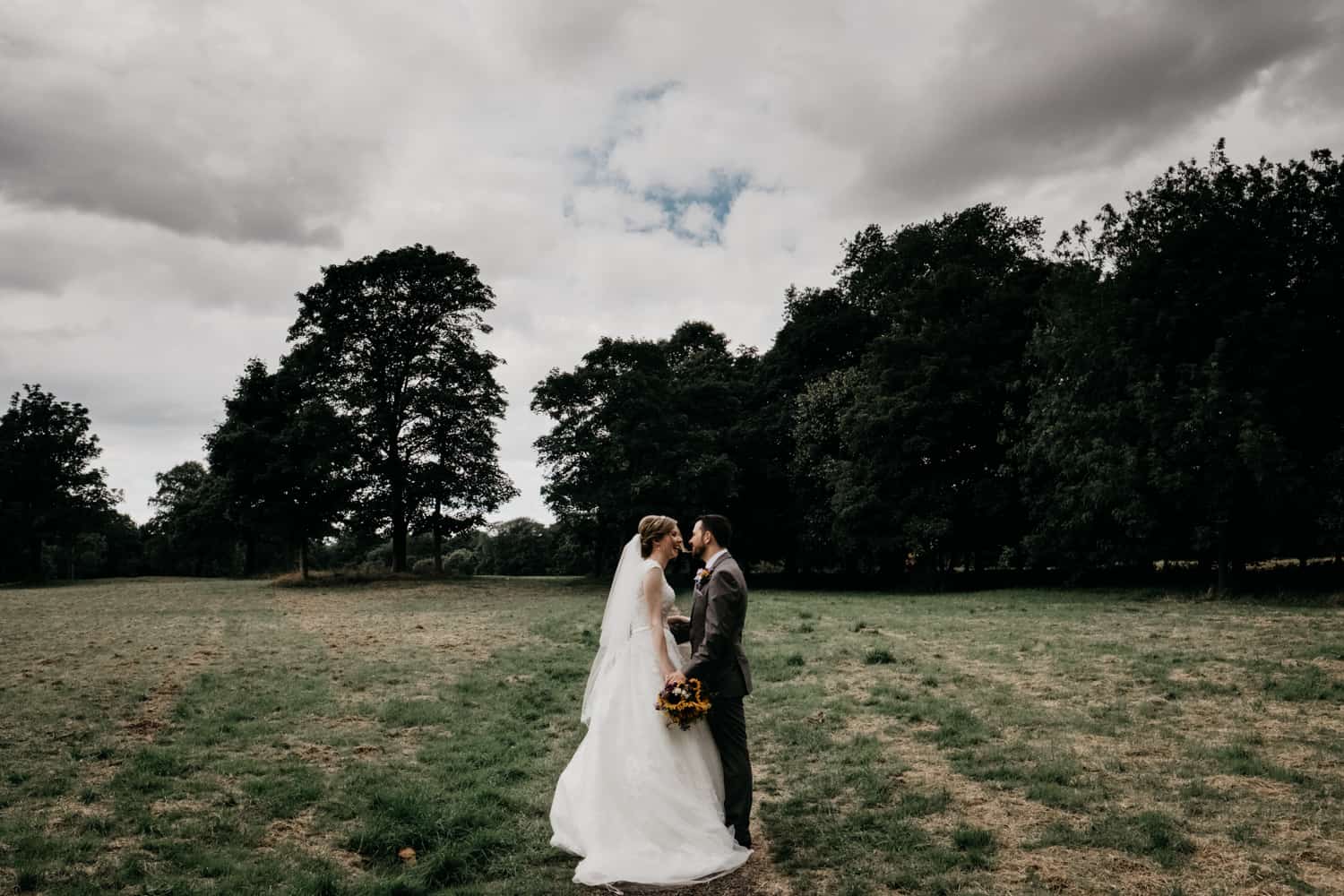 bride and groom portrait