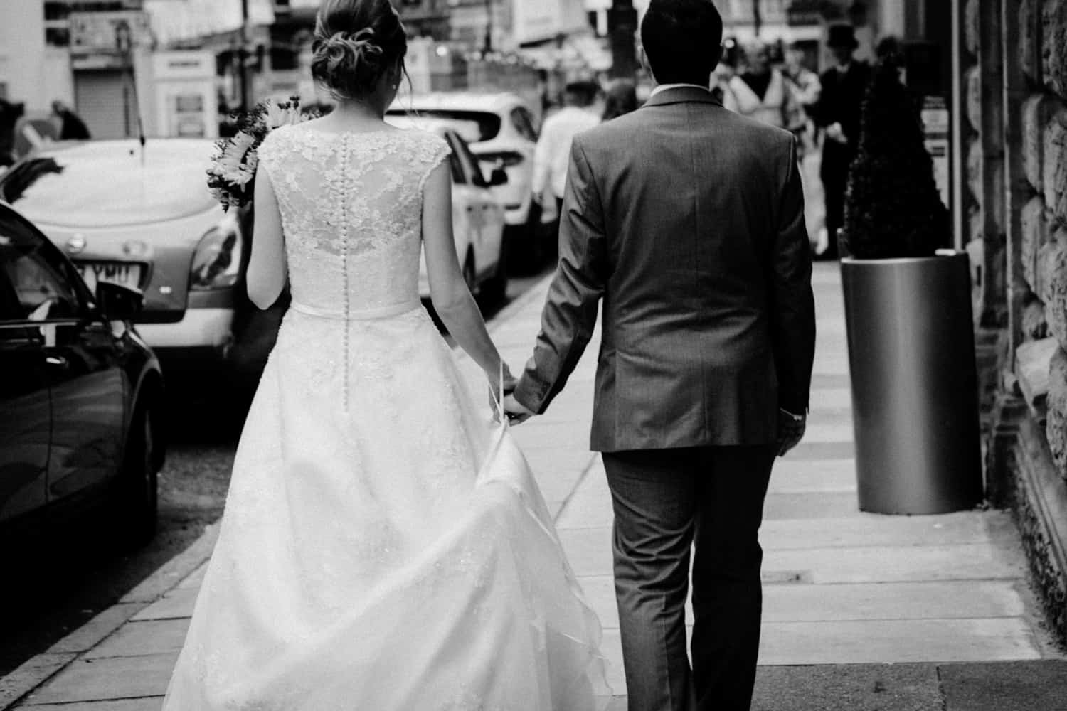 walking down the street